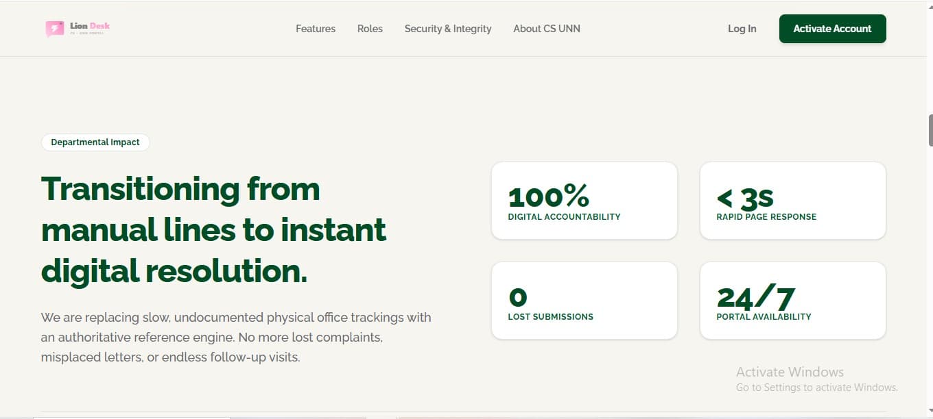 Screenshot of LionDesk (Helpdesk/Ticketing System)