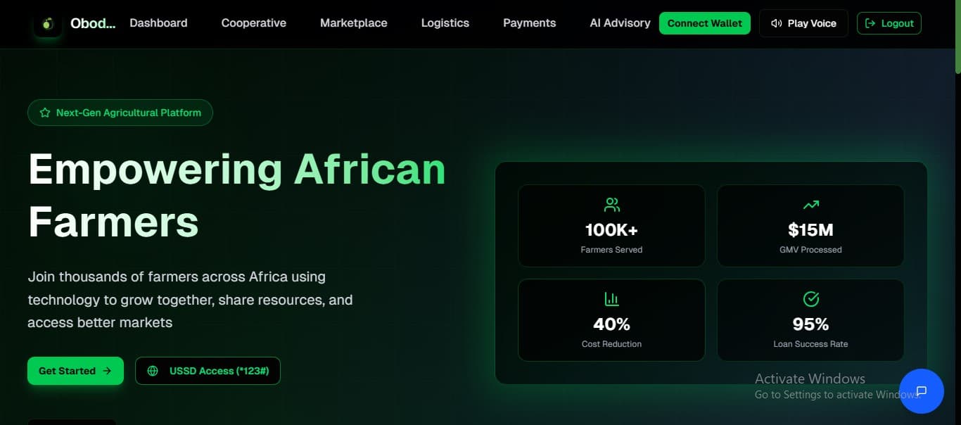 Screenshot of Obodofarm - AgriTech